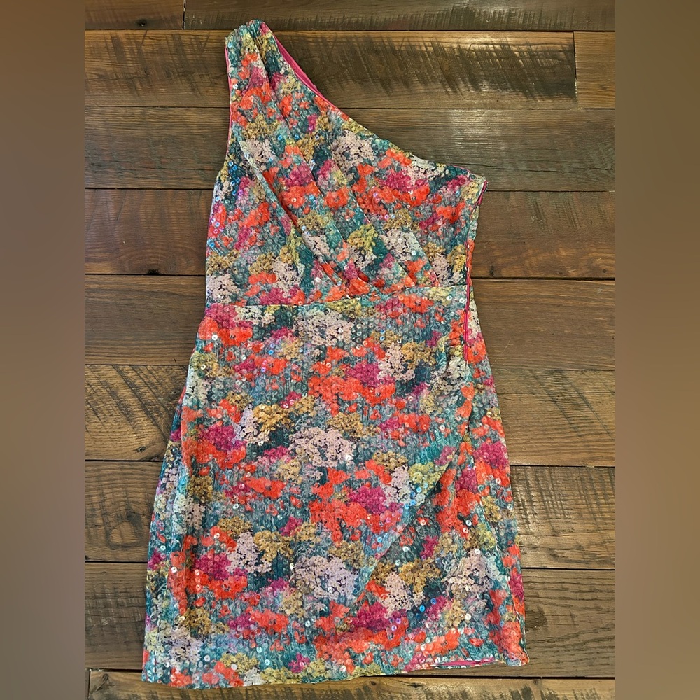 Ramy Brook Multicolor Sequin Floral Dress
